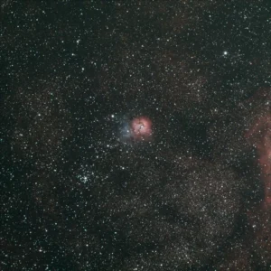 Messier 20, an emission nebula, as seen with our telescopes on a Sedona stargazing tour.